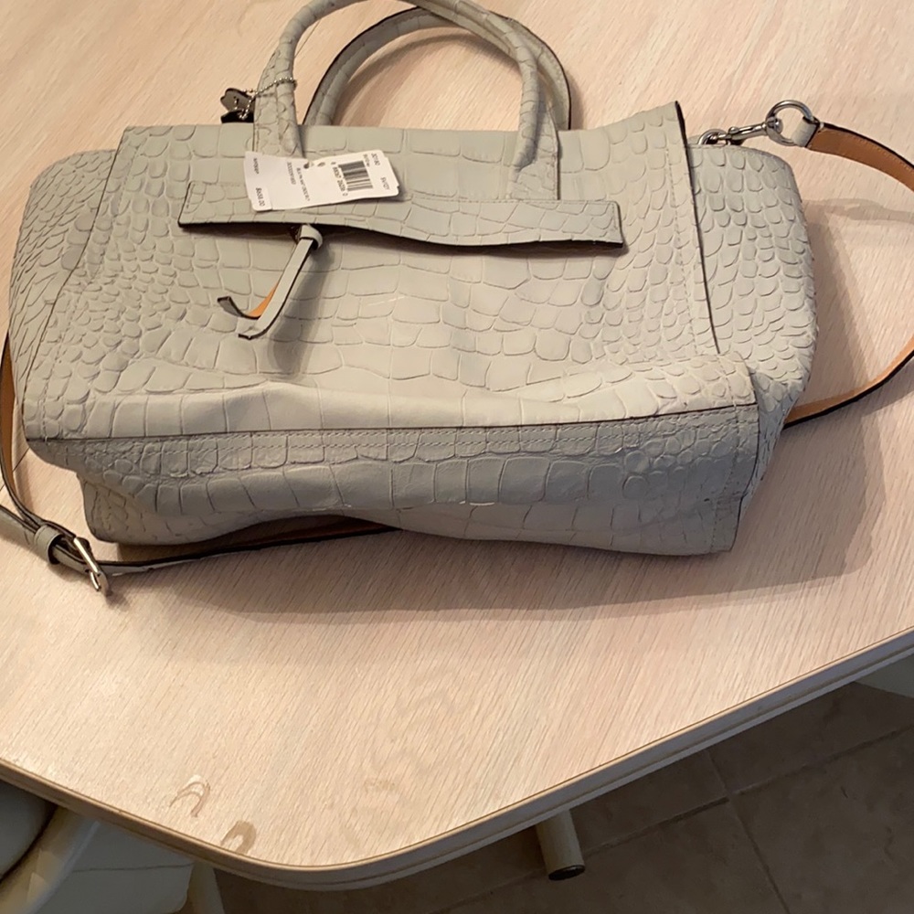 REDUCED!!!  New.  Coach light grey leather shoulder bag